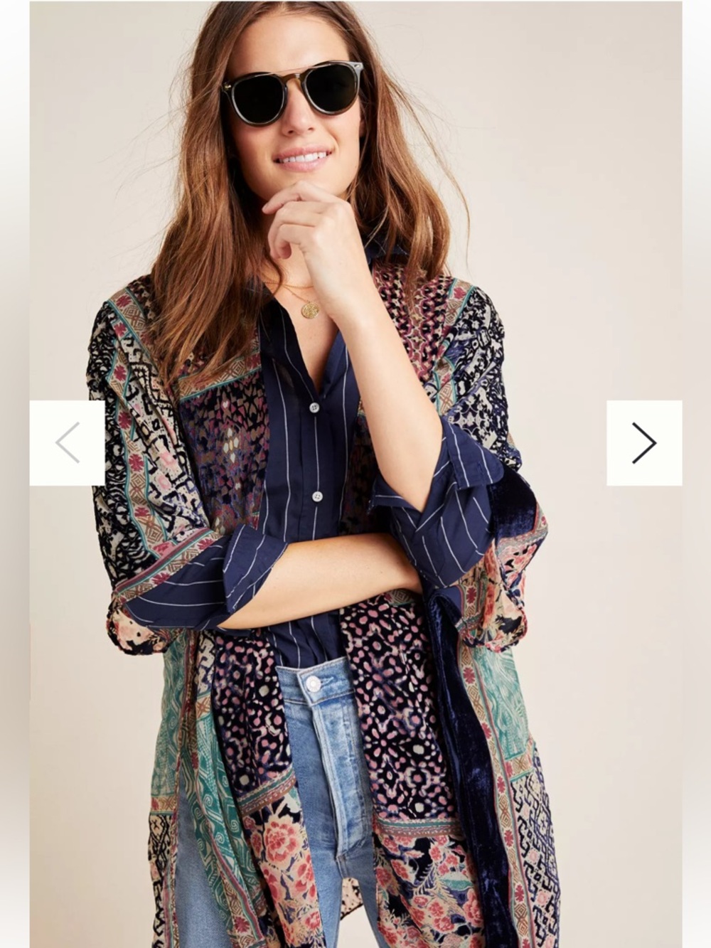 Anthropologie Frida Burnout Velvet Kimono - Picture 2 of 9